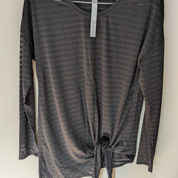 Lululemon Tie Your Practice Long Sleeve *Stripe Sz 6 - Picture 2 of 3
